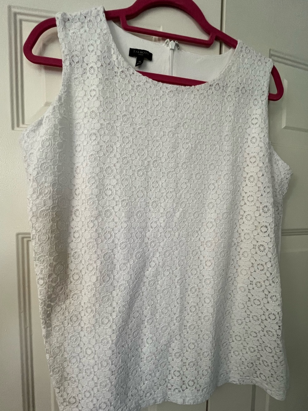 Talbots Lace Over Sleeveless Top